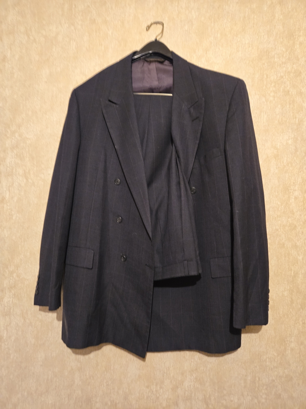 Men's Black Pinstripe Suit 2 Pc– Tailored Formal Blazer